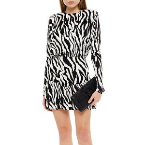 ROTATE‎ BIRGER CHRISTENSEN Alina Women's Zebra-print Jersey MiniDress Small